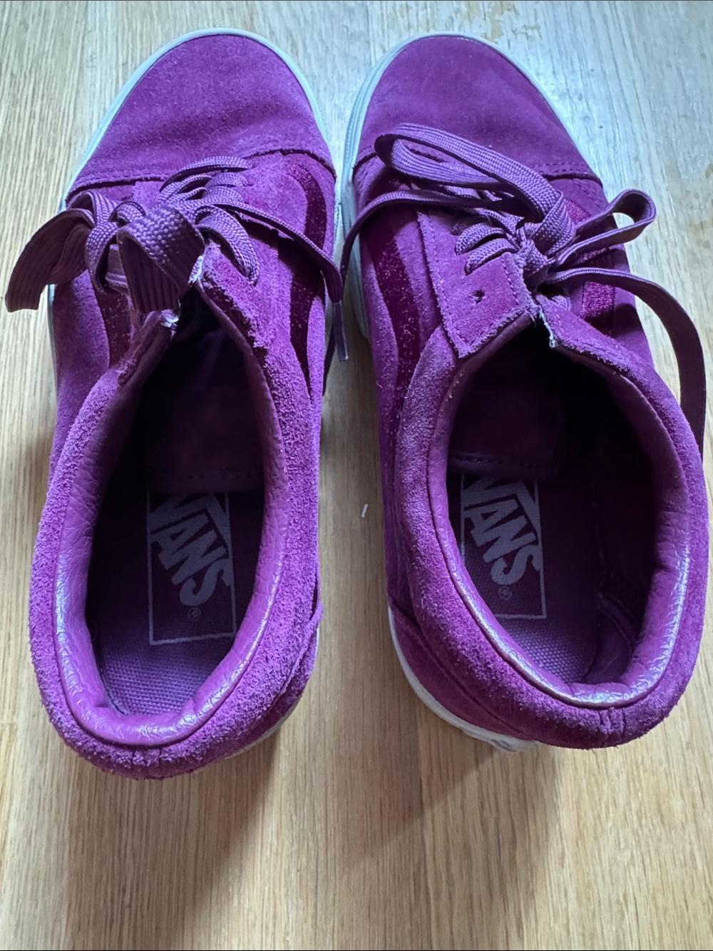 Vans Women’s Purple Platform Suede Sneakers - Picture 2 of 5